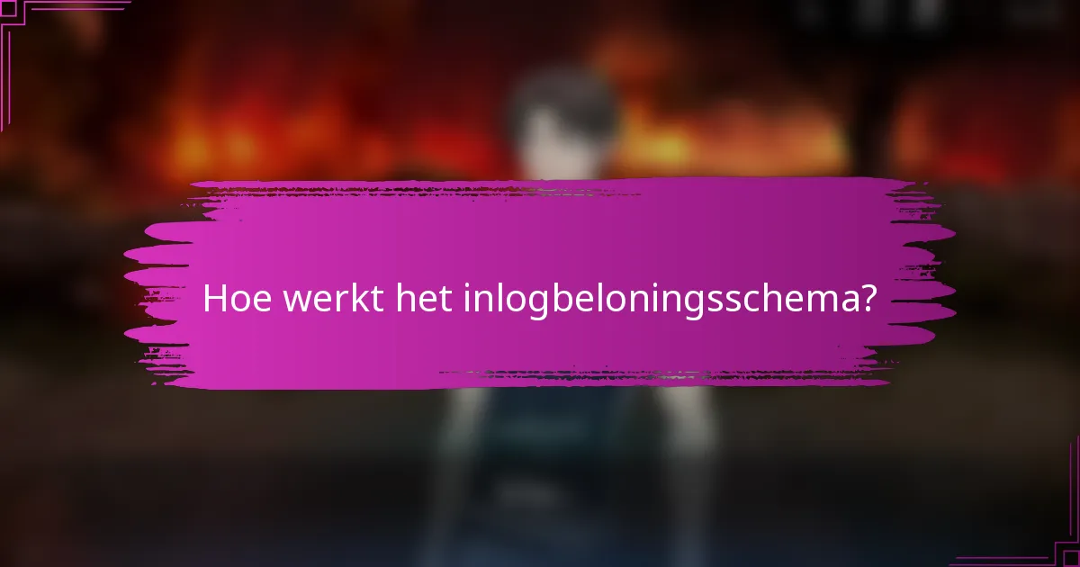 Hoe werkt het inlogbeloningsschema?